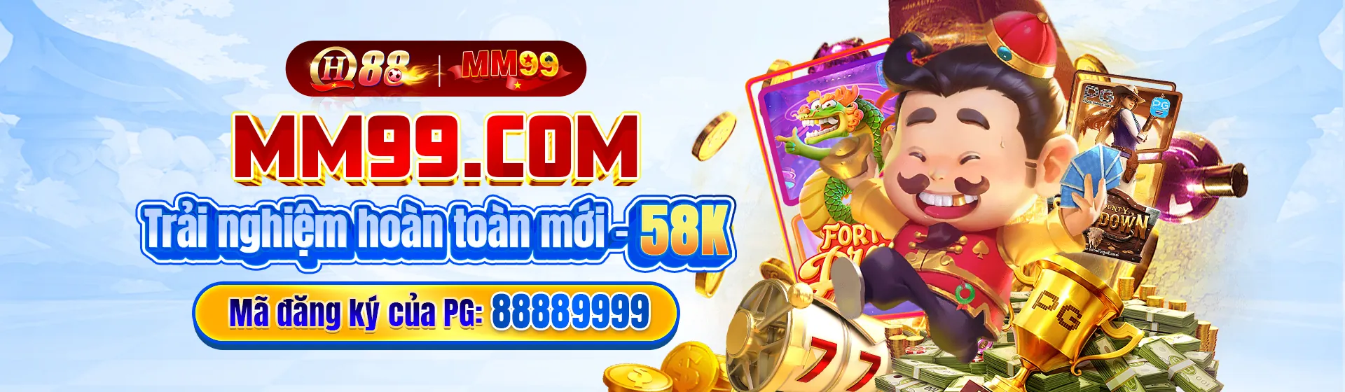 Hình ảnh game nổ hũ với biểu tượng jackpot lớn và hiệu ứng lấp lánh, kèm theo hình ảnh đá gà trực tuyến sôi động, màu sắc chủ đạo xanh lam và trắng